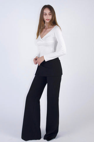 Tierra Low-rise Striped Layer Pants