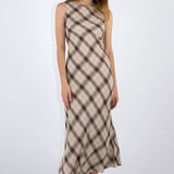 SCG MADE |Caroline Plaid Maxi Dress