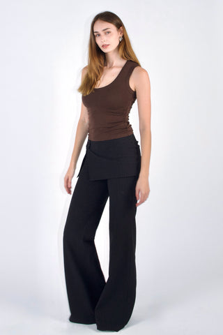 Tierra Low-rise Striped Layer Pants