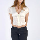 SCG MADE | Vivien Button Front Short-sleeves Blouse