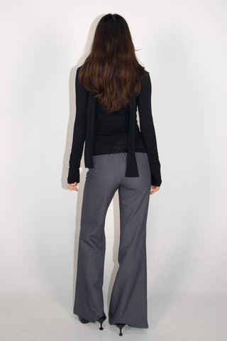 Sadie Cowl-neck Scarf Long Sleeve Top