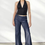 SCG MADE | Evelyn Low-rise Tencel Jeans in Dark Blue