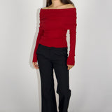 Vivian off-shoulder knit top