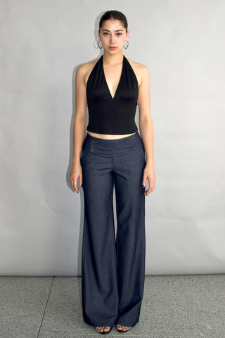 Lola Halter-neck Cupro top