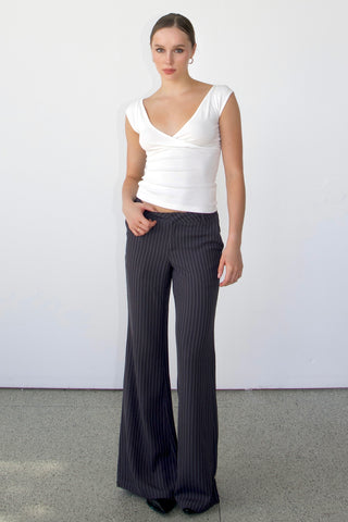 Lucy Low-rise Striped Trousers