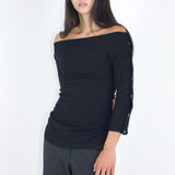 SCG MADE | Greta 3/4 Sleeve Button Cuff Top