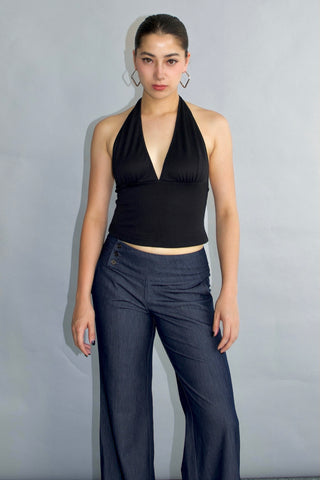 Lola Halter-neck Cupro top