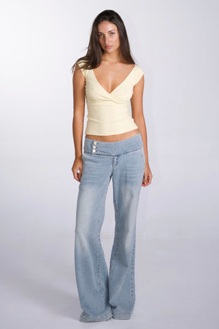 Evelyn Low-rise Jeans in Light wash