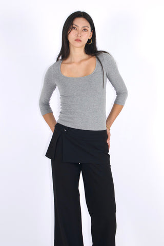 Frankie square neck 3/4 sleeve top