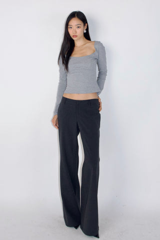 Margaux Long Sleeve Square Neck Top