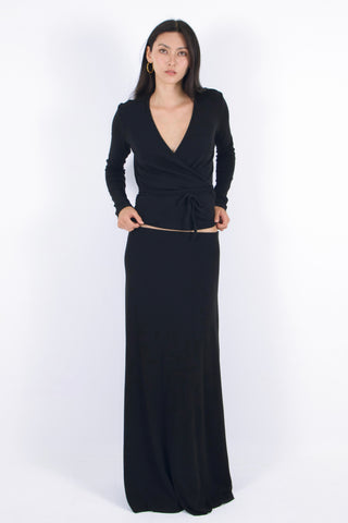 Basic Low-rise Ultra-soft Maxi Skirt