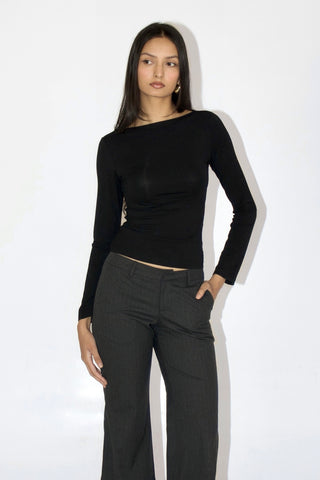 Carolyn Bamboo Boatneck Top