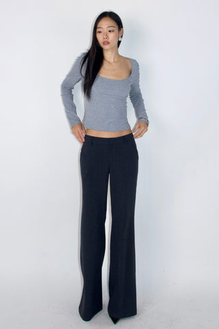 Margaux Long Sleeve Square Neck Top