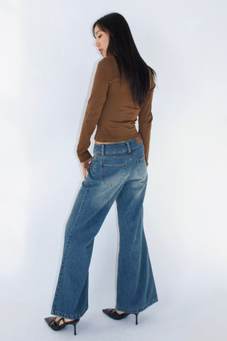 Margaux Long Sleeve Square Neck Top