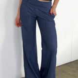 SCG MADE | Evelyn Low-rise Tencel Jeans in Medium Blue