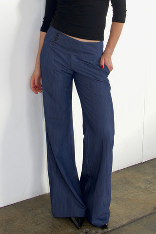 Evelyn Low-rise Tencel Jeans in Medium Blue