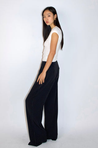 Everyday Favourite Mid-rise Striped Trousers