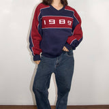 SCG MADE | '1989' Retro Style V-neck Oversized Jumper