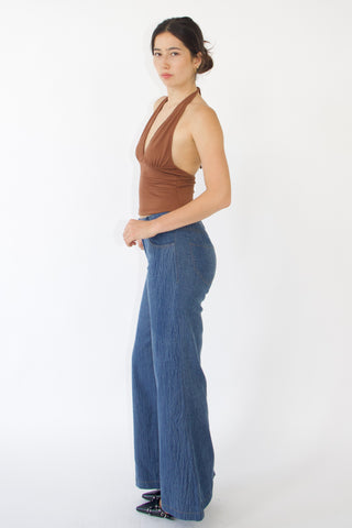 Lola Halter-neck Cupro top