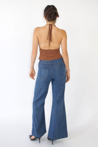 Lola Halter-neck Cupro top