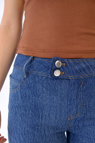 Rita Low-rise Jeans in Vintage blue