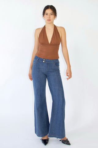 Lola Halter-neck Cupro top