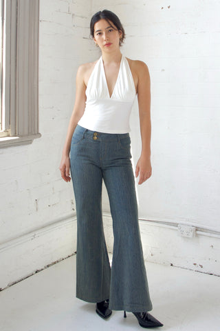 Rita Low-rise Jeans in Turquoise