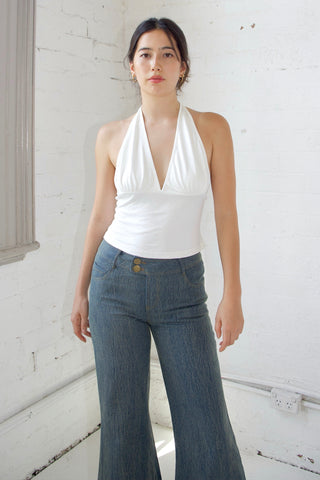 Lola Halter-neck Cupro top