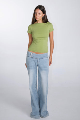 Elise Boatneck Short Sleeves Top