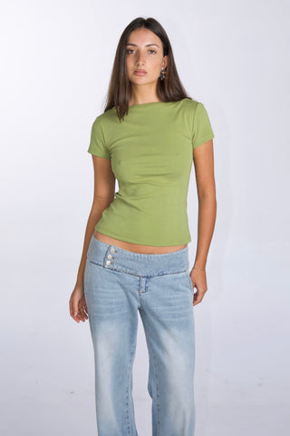 Elise Boatneck Short Sleeves Top