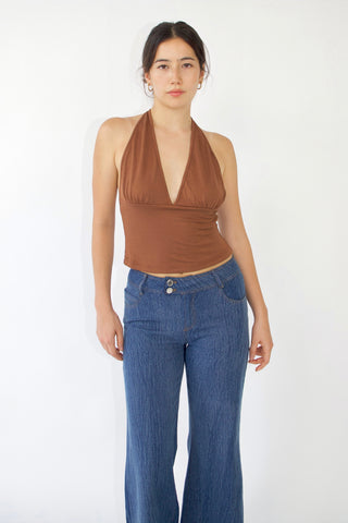 Lola Halter-neck Cupro top