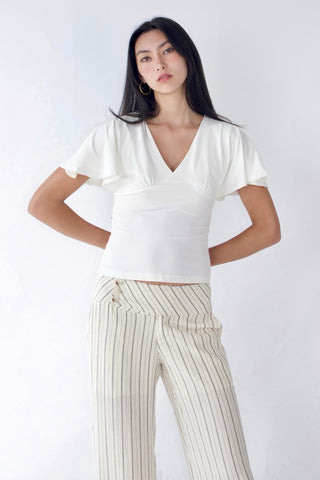 Camille Ruffle Tie-Back Top