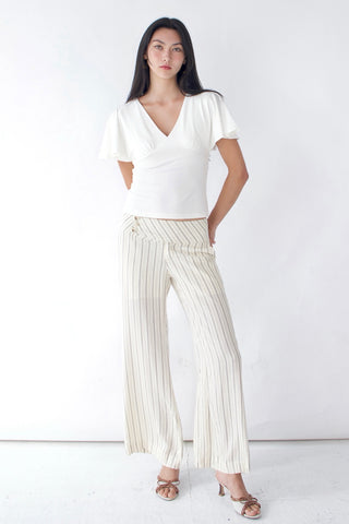 Evelyn Low-rise Linen-blended Pants