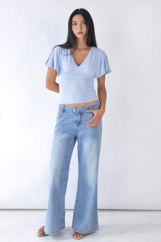 Camille Ruffle Tie-Back Top