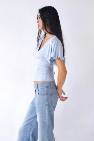 Camille Ruffle Tie-Back Top