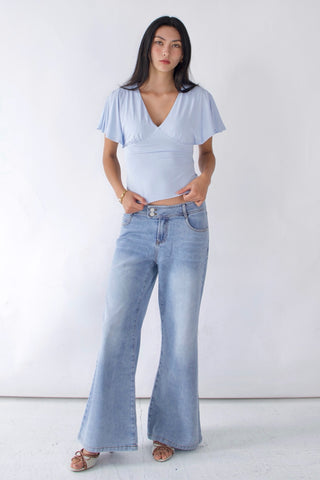 Camille Ruffle Tie-Back Top