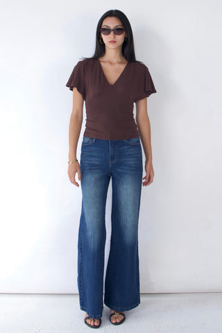 Camille Ruffle Tie-Back Top