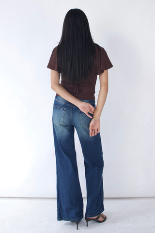 Camille Ruffle Tie-Back Top