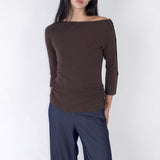 SCG MADE | Greta 3/4 Sleeve Button Cuff Top
