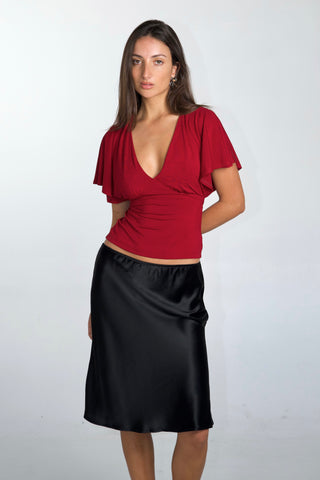 Camille Ruffle Tie-Back Top