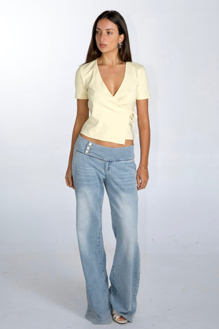 Noémie Short Sleeve Wrap Top