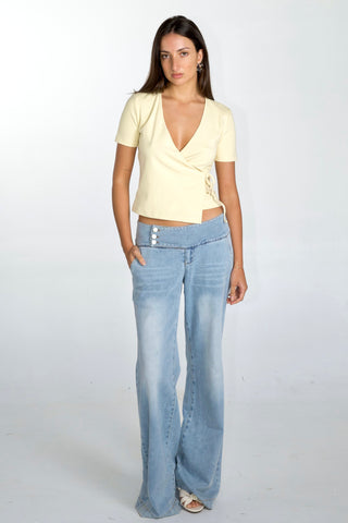 Noémie Short Sleeve Wrap Top