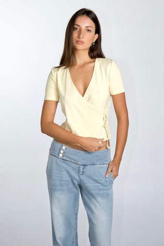 Noémie Short Sleeve Wrap Top