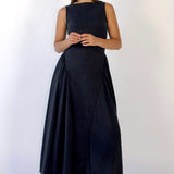 SCG MADE |Rene Boatneck Cupro-blended Maxi Dress