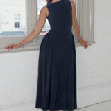 SCG MADE |Rene Boatneck Cupro-blended Maxi Dress