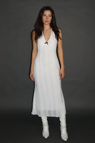 Aster halter neck midi dress