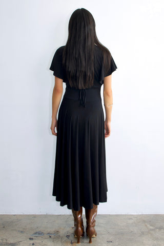 Camille Asym Bamboo Drape Dress