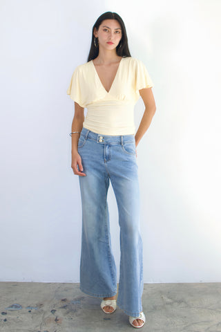 Camille Ruffle Tie-Back Top