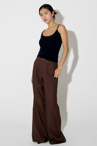 Irene Mid-rise Wide Leg Trousers