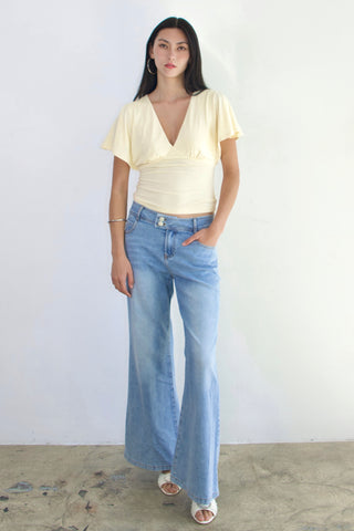 Camille Ruffle Tie-Back Top